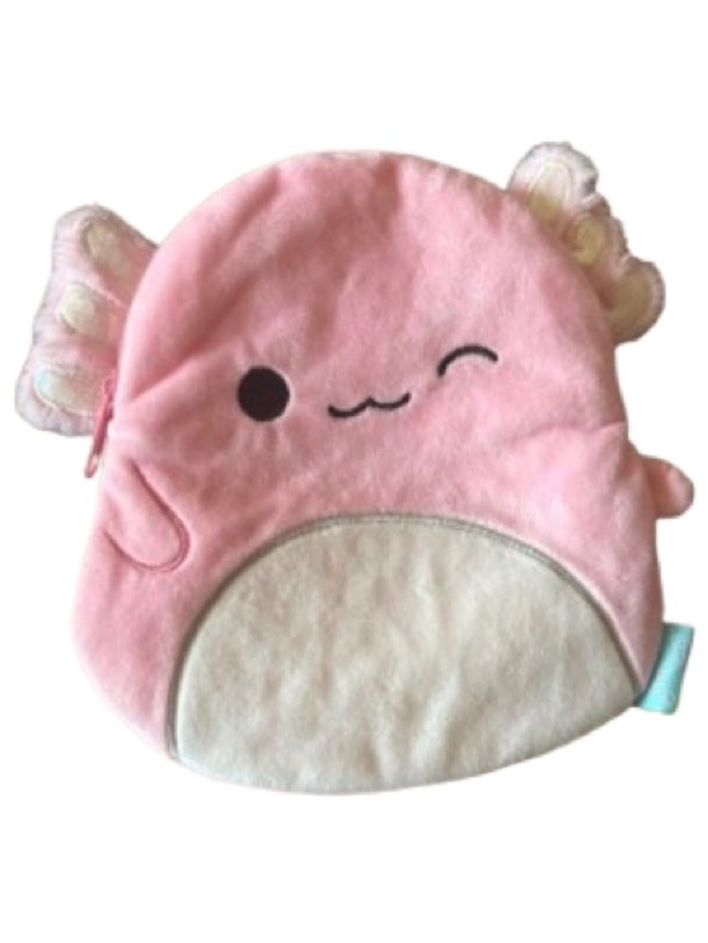 Squishmallows Axolotl Plush Backpack – Pink Winking Edition